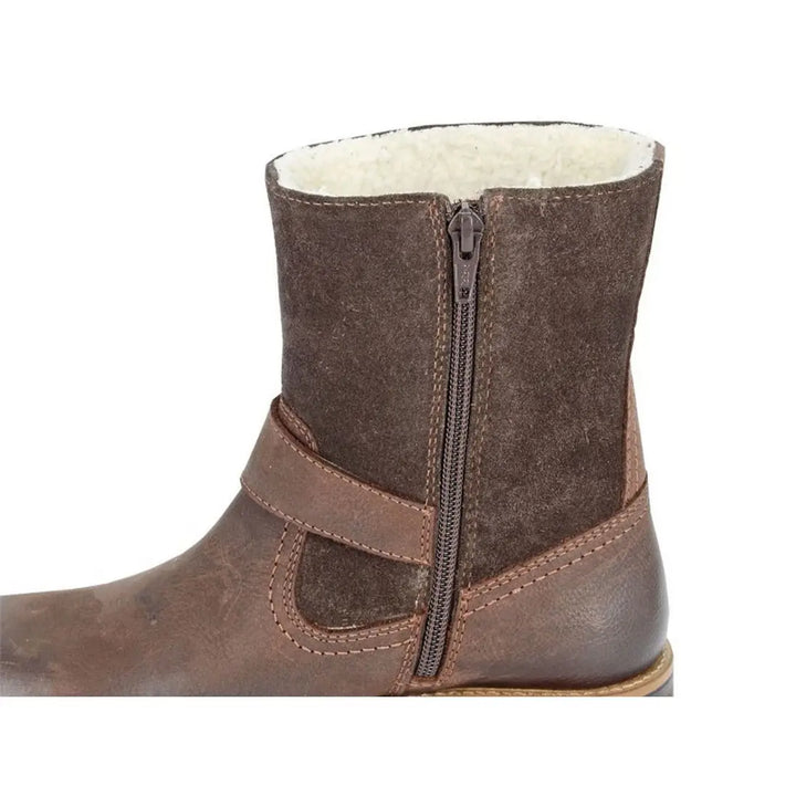 Pedra Brown Suede Ankle Boot - Sugarplum Boutique