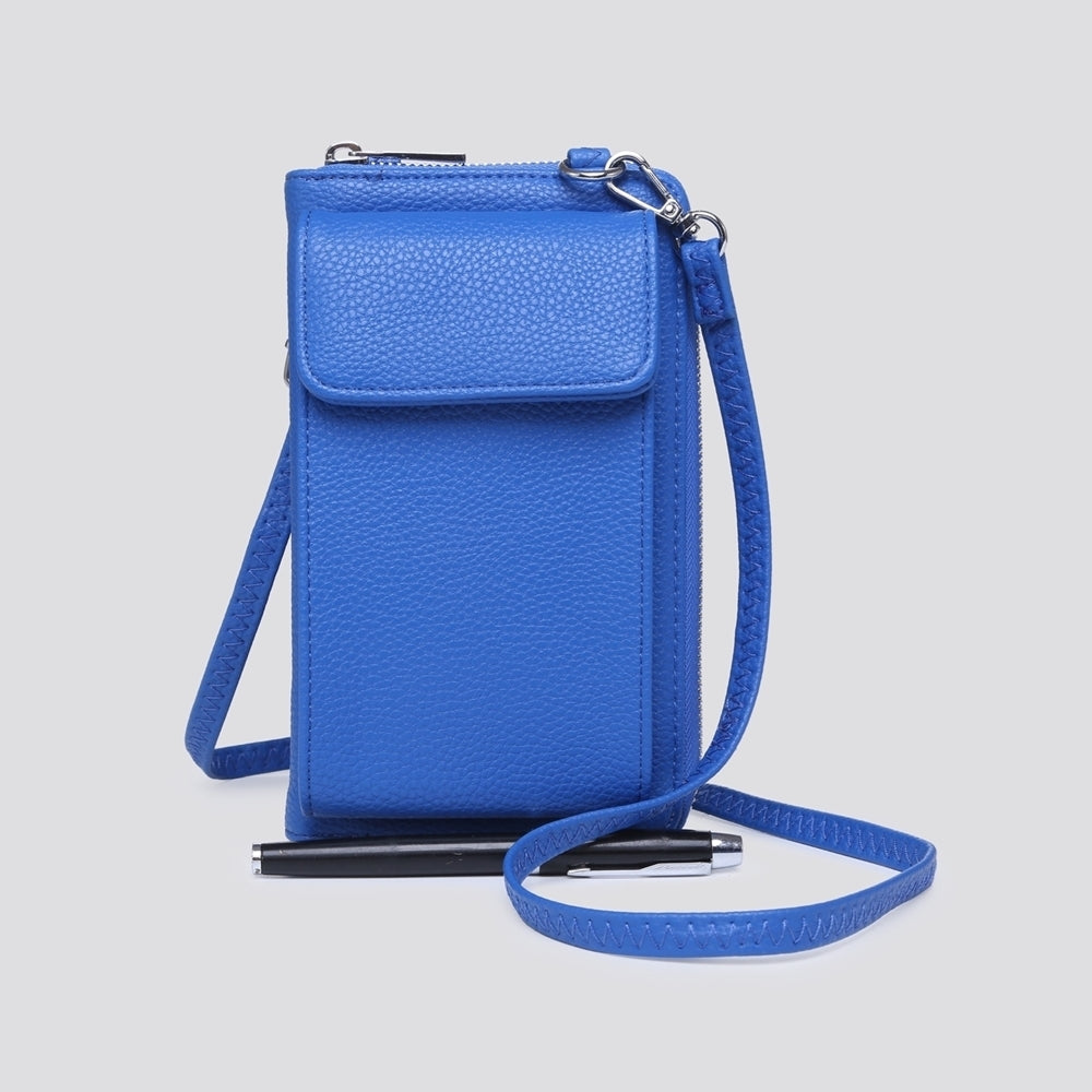Phone Faux Leather Royal Blue Cross Body Bag - Sugarplum Boutique