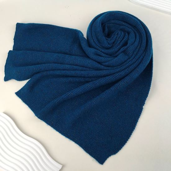 Pru Plain Knitted Glitter Teal Green Winter Scarf - Sugarplum Boutique