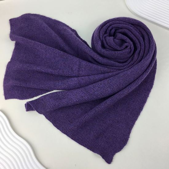 Pru Plain Knitted Glitter Winter Scarf Purple - Sugarplum Boutique 
