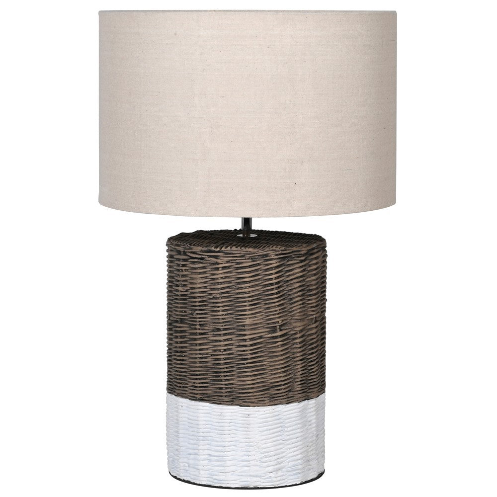Distressed Stone Effect Lamp with Shade - Sugarplum Boutique