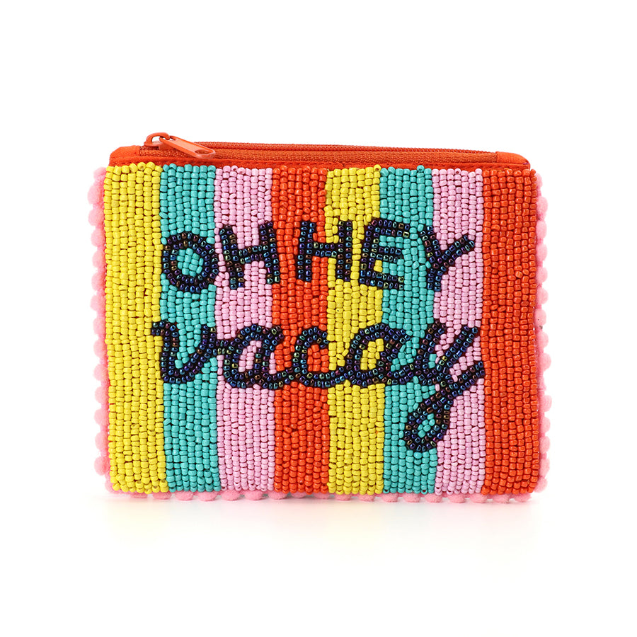 Rainbow Beaded Oh Hey Vacay Purse - Sugarplum Boutique