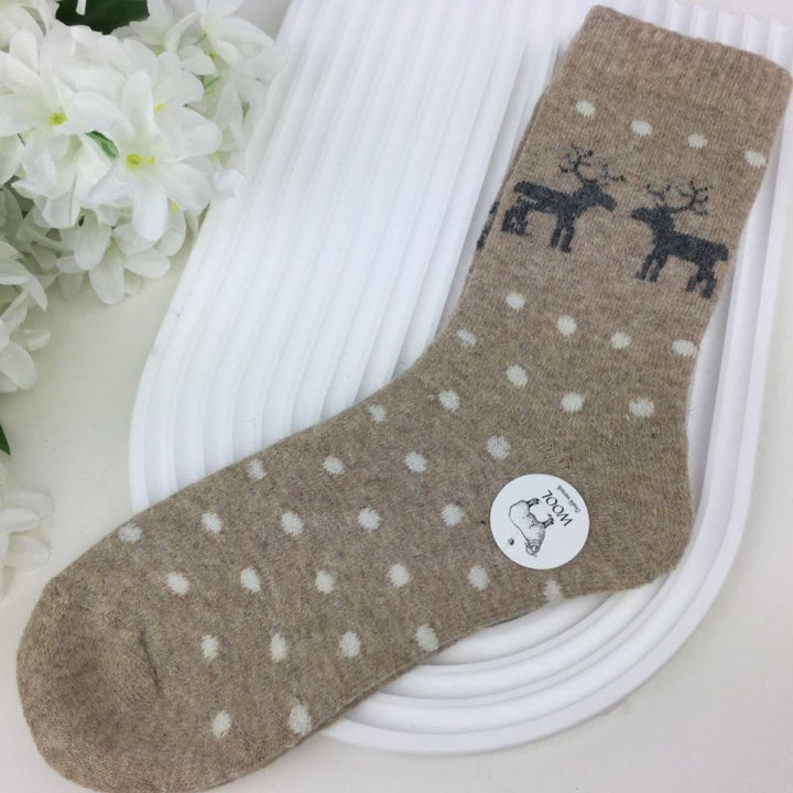 Reindeer Spotty Socks