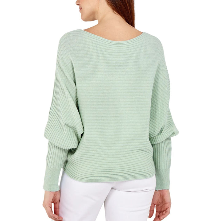 Rosa Rib Mint Green Batwing Sleeve Jumper - Sugarplum Boutique