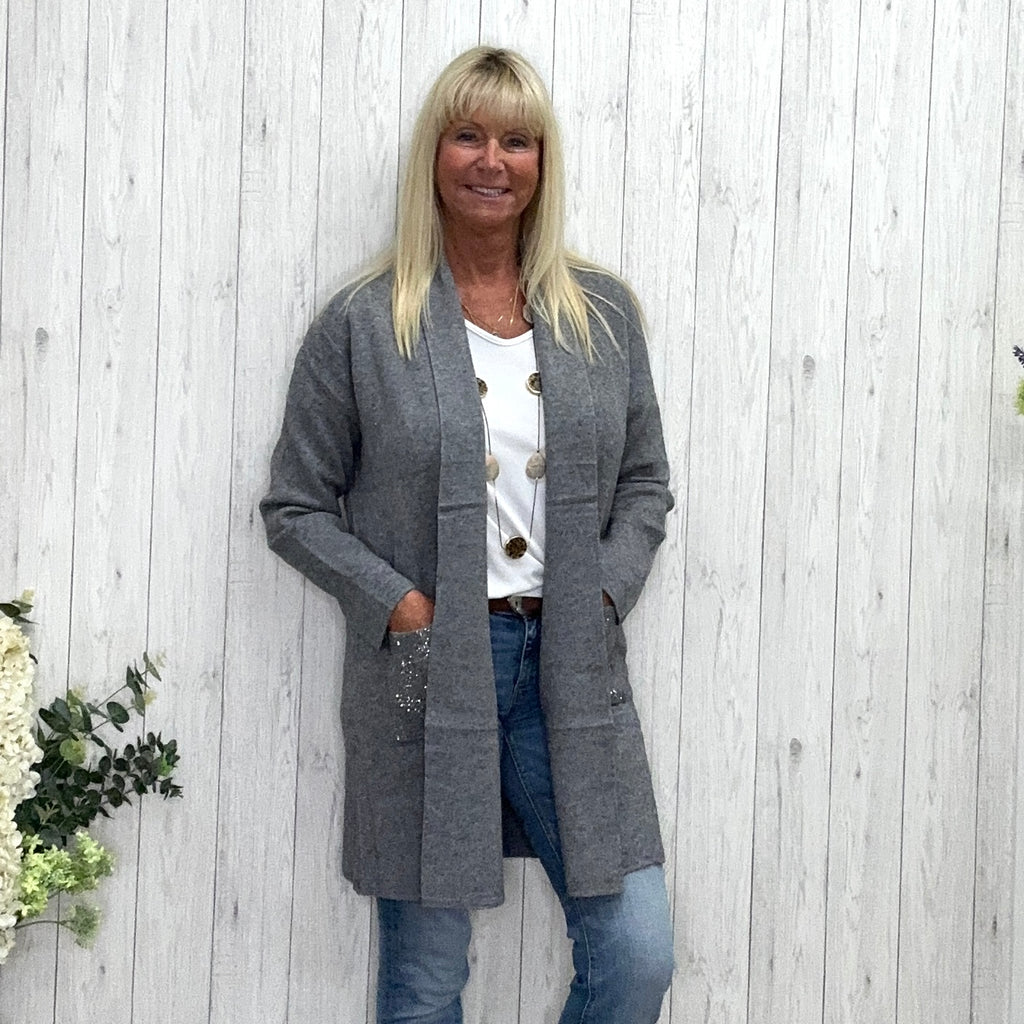 Long sleeve cardigan with pockets hotsell