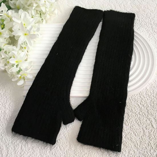 Sammie Sparkle Long Fingerless Gloves Black - Sugarplum Boutique