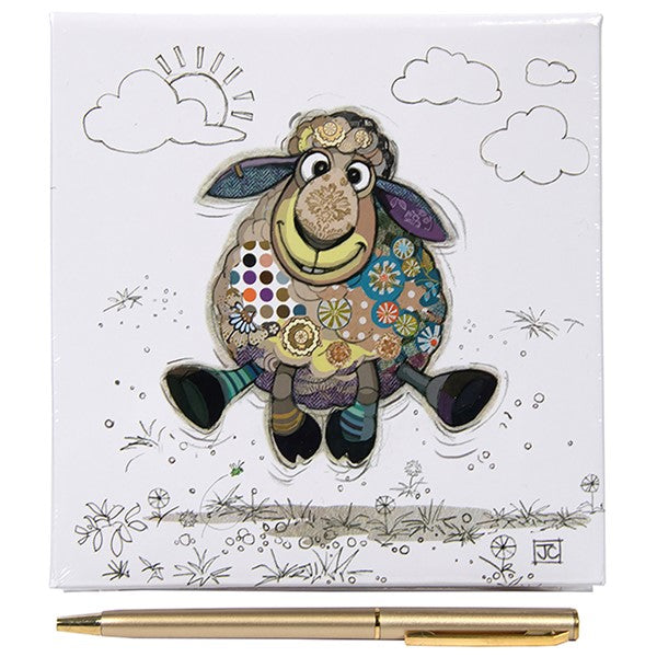 Sasha Sheep Bug Art Memo Pad With Pen - Sugarplum Boutique