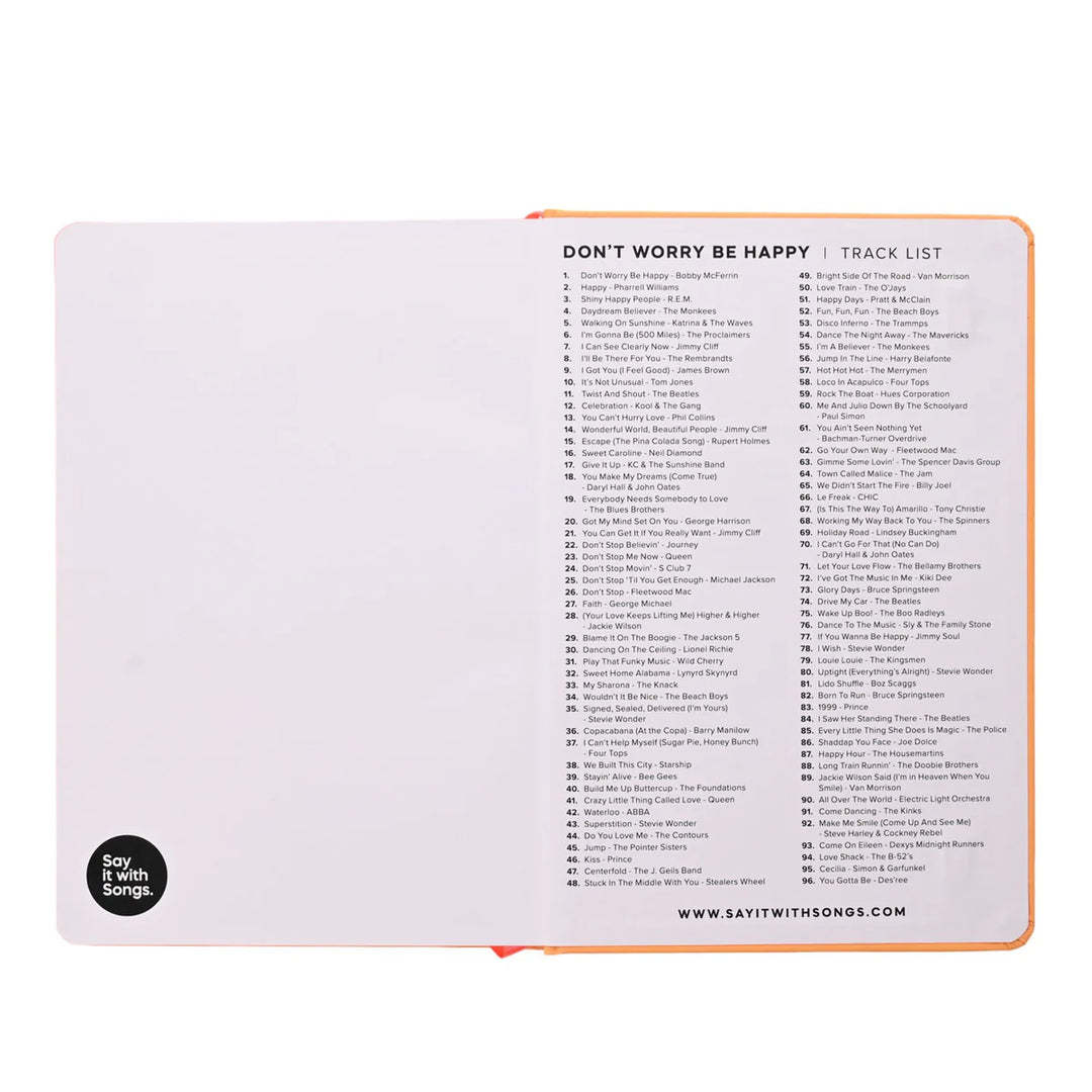 Say It With Songs A5 Hardback Notebook 96 Pages - Don&