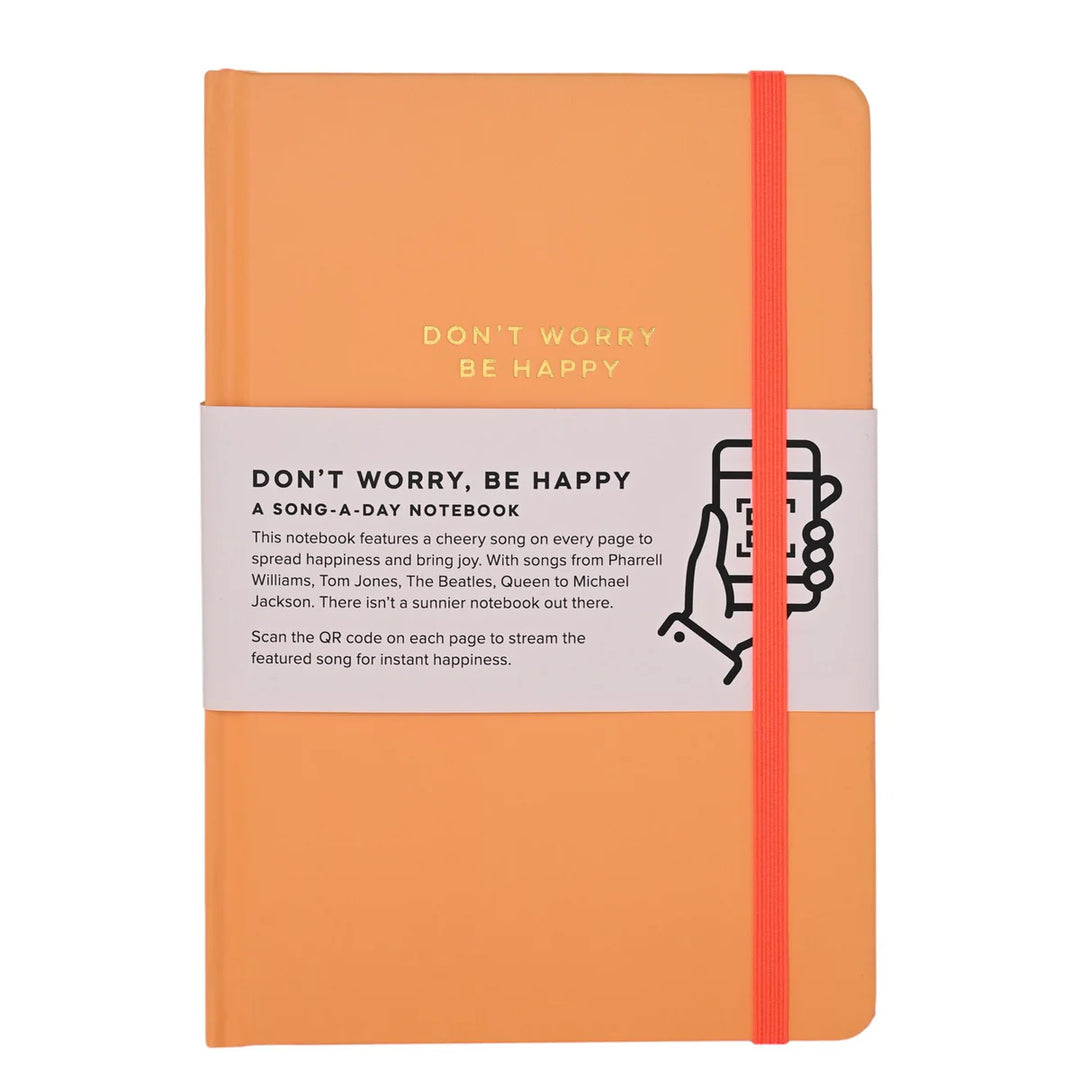 Say It With Songs A5 Hardback Notebook 96 Pages - Don't Worry Be Happy - Sugarplum Boutique