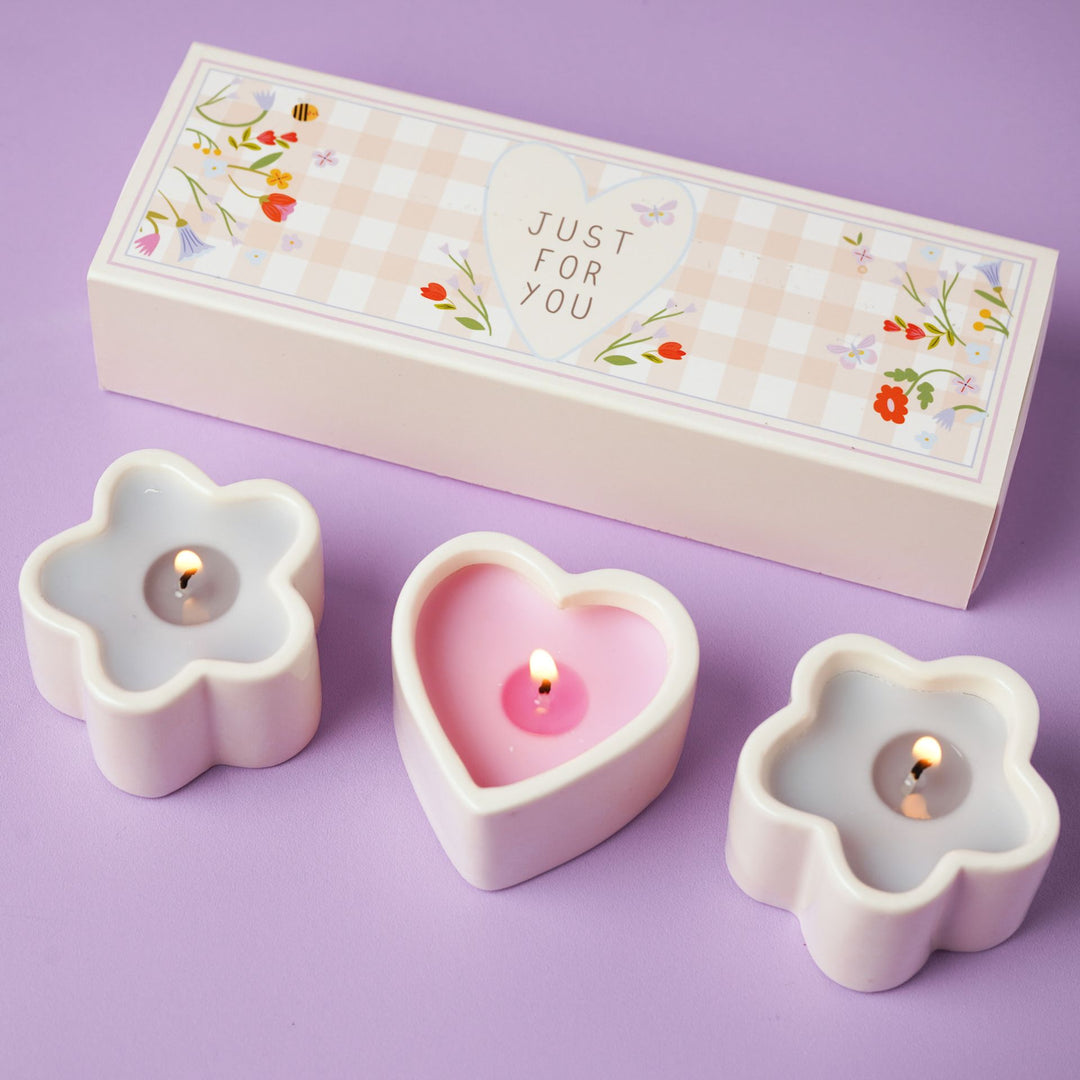 Set Of 3 Mini Candles - Just For You - Sugarplum Boutique