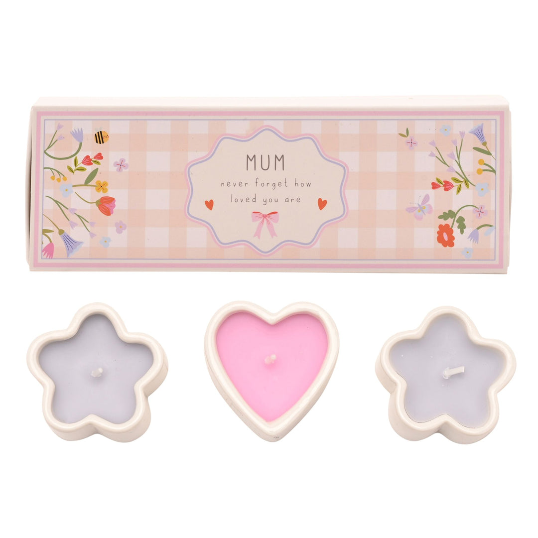 Set Of 3 Mini Candles - Mum - Sugarplum Boutique
