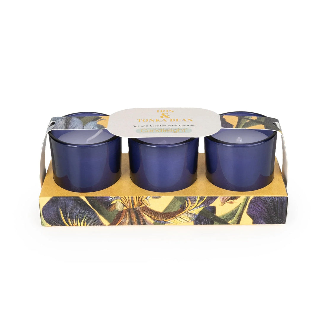 Set of 3 Votive Candles - Iris & Tonka Bean - Sugarplum Boutique