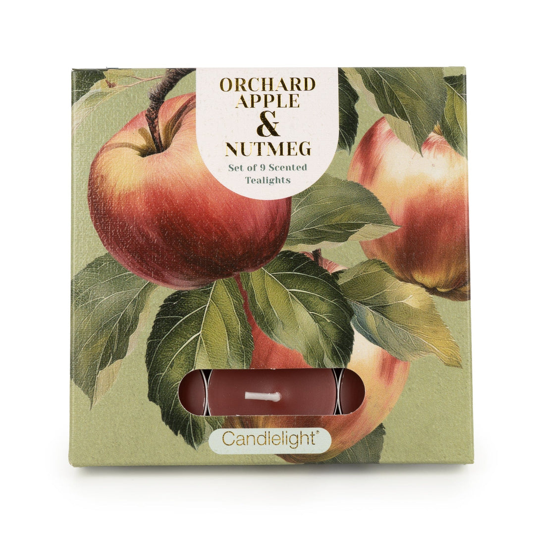 Set of 9 Tealights - Orchard Apple & Nutmeg - Sugarplum Boutique