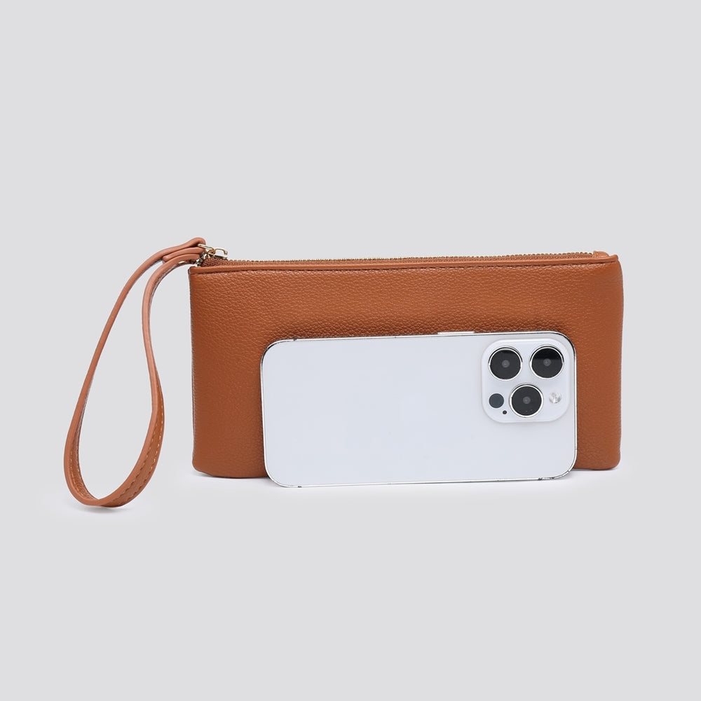 Sienna Mocha Brown Phone Purse Holder - Sugarplum Boutique