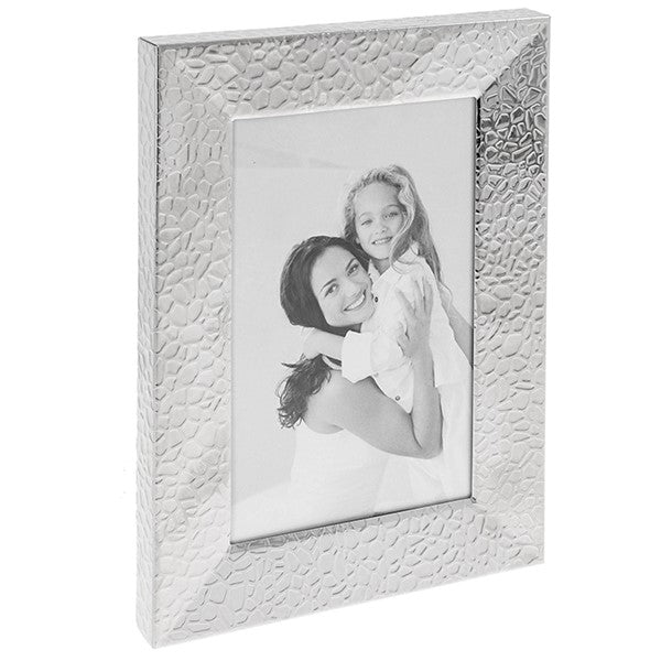 Silver Hammered Finish Photo Frame 4x6 -Sugarplum Boutique