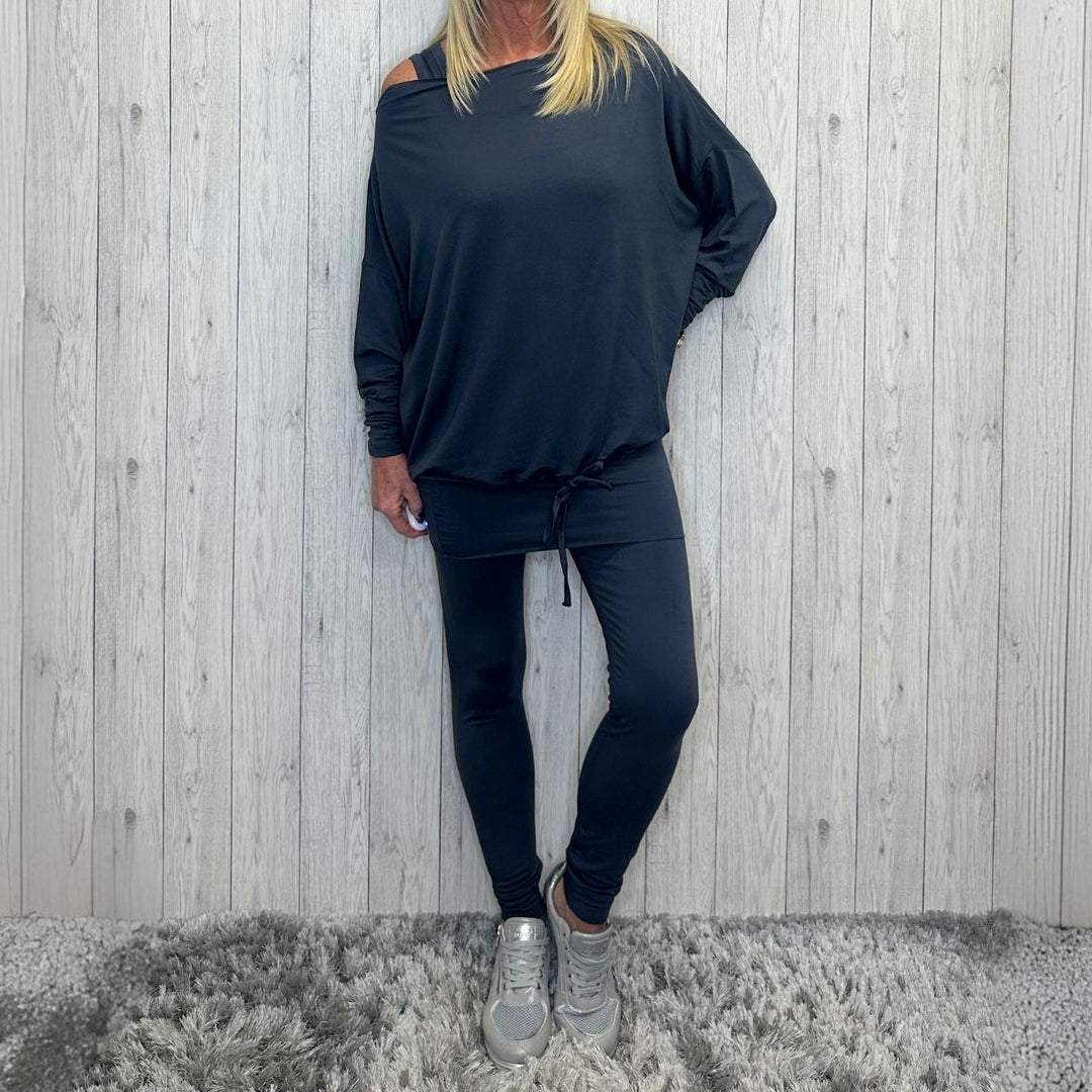 Sinatra Charcoal Grey 3 Piece Trouser Set - Sugarplum Boutique