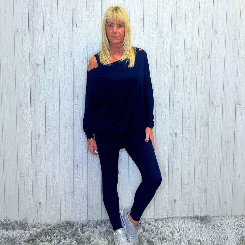 Sinatra Navy Blue 3 Piece Trouser Set - Sugarplum Boutique