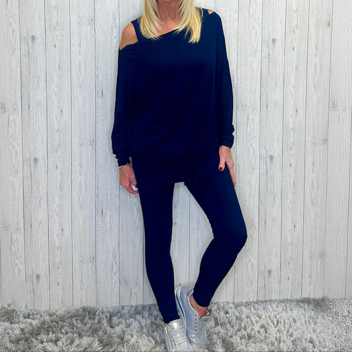 Sinatra Navy Blue 3 Piece Trouser Set - Sugarplum Boutique