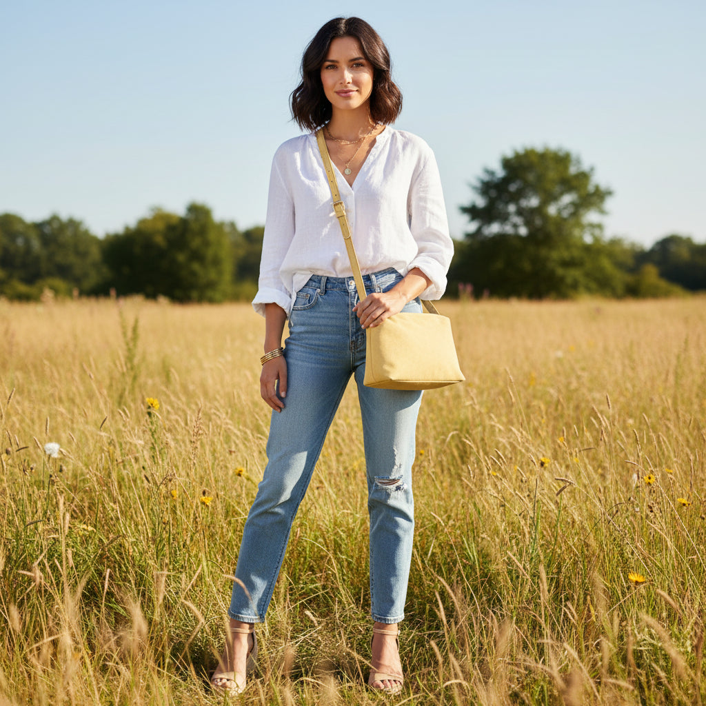 Sonya Camel Brown Suedette Handbag - Sugarplum Boutique