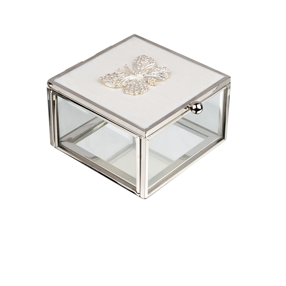 Sophia Butterfly Trinket Box with Enamel Lid and Diamantes - Sugarplum Boutique