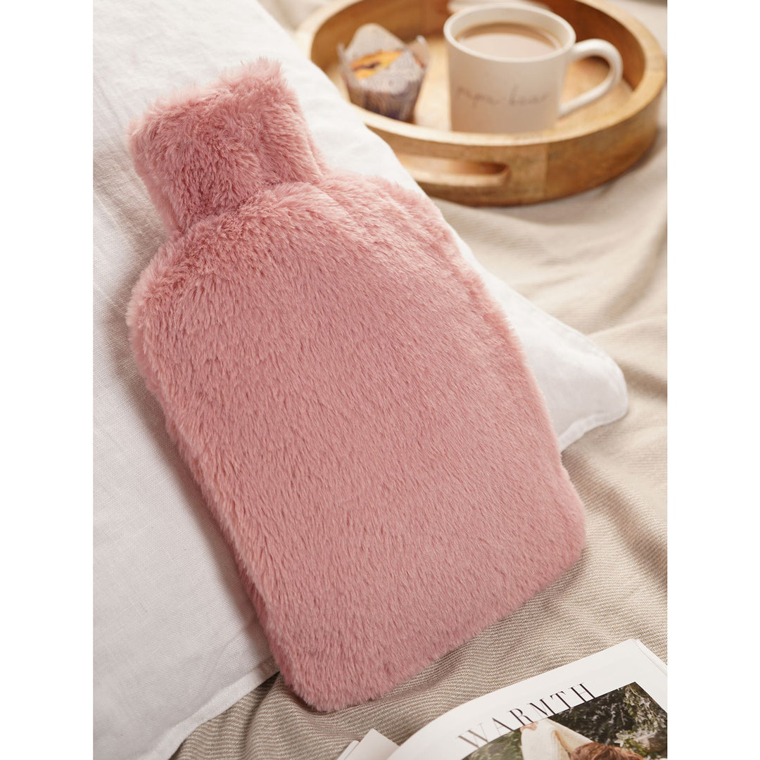 Sophia Layers Soft Faux Fur Muff Hot Water Bottle - Pink - Sugarplum Boutique