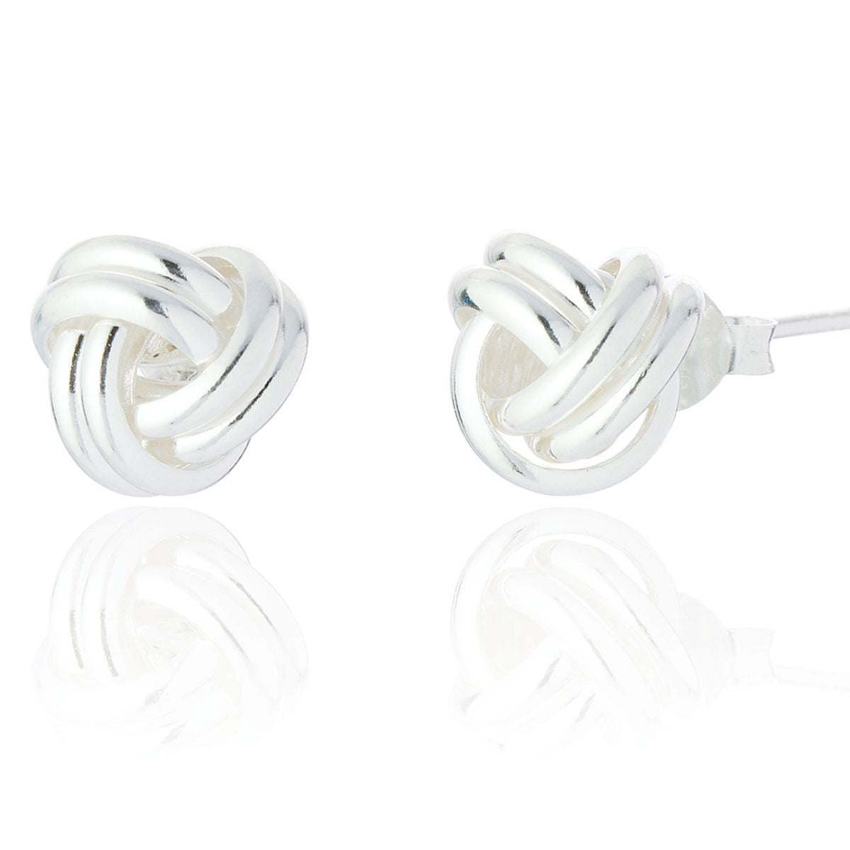 Spoke 925 Silver Karla Love Knot Large Stud Earrings Silver Sugarplum Boutique Home
