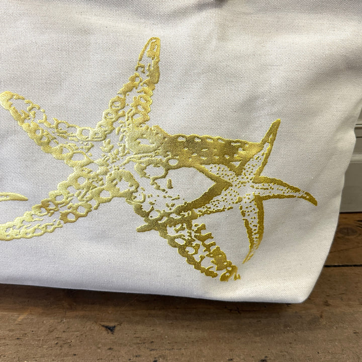 Star Fish Beach Bag Gold -  Sugarplum Boutique