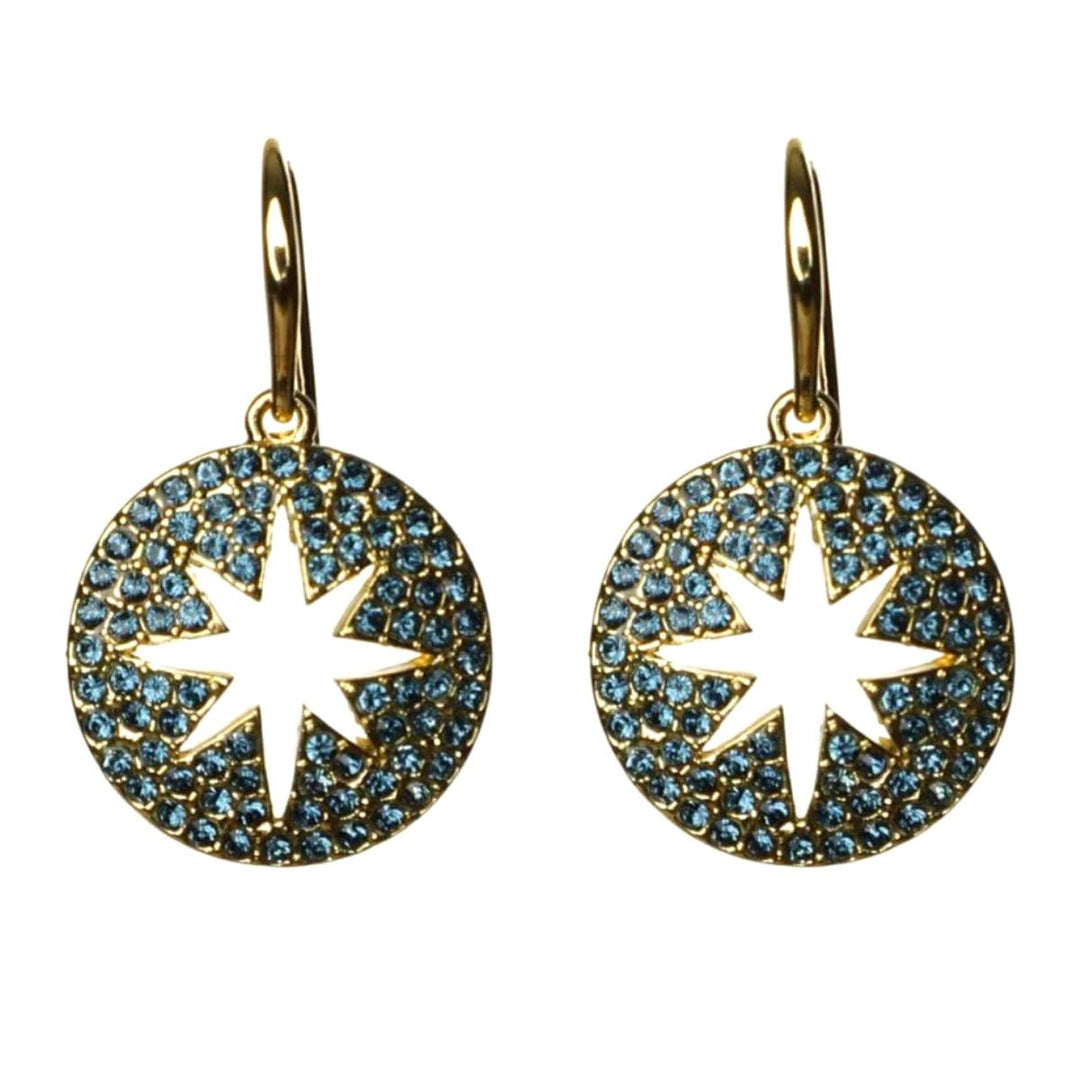 Star Burst Navy Earring - Sugarplum Boutique