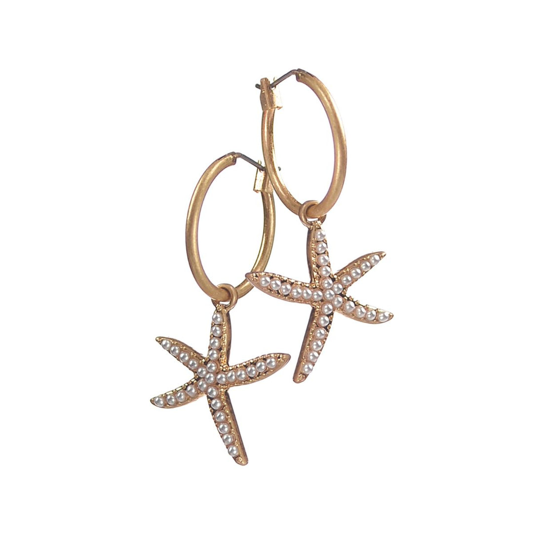 Starry Starfish Gold Earrings - Sugarplum Boutique