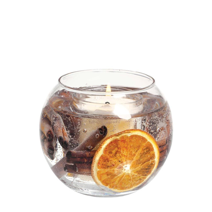 Stoneglow Cinnamon Orange Natural Wax Fish Bowl Candle  - Sugarplum Boutique
