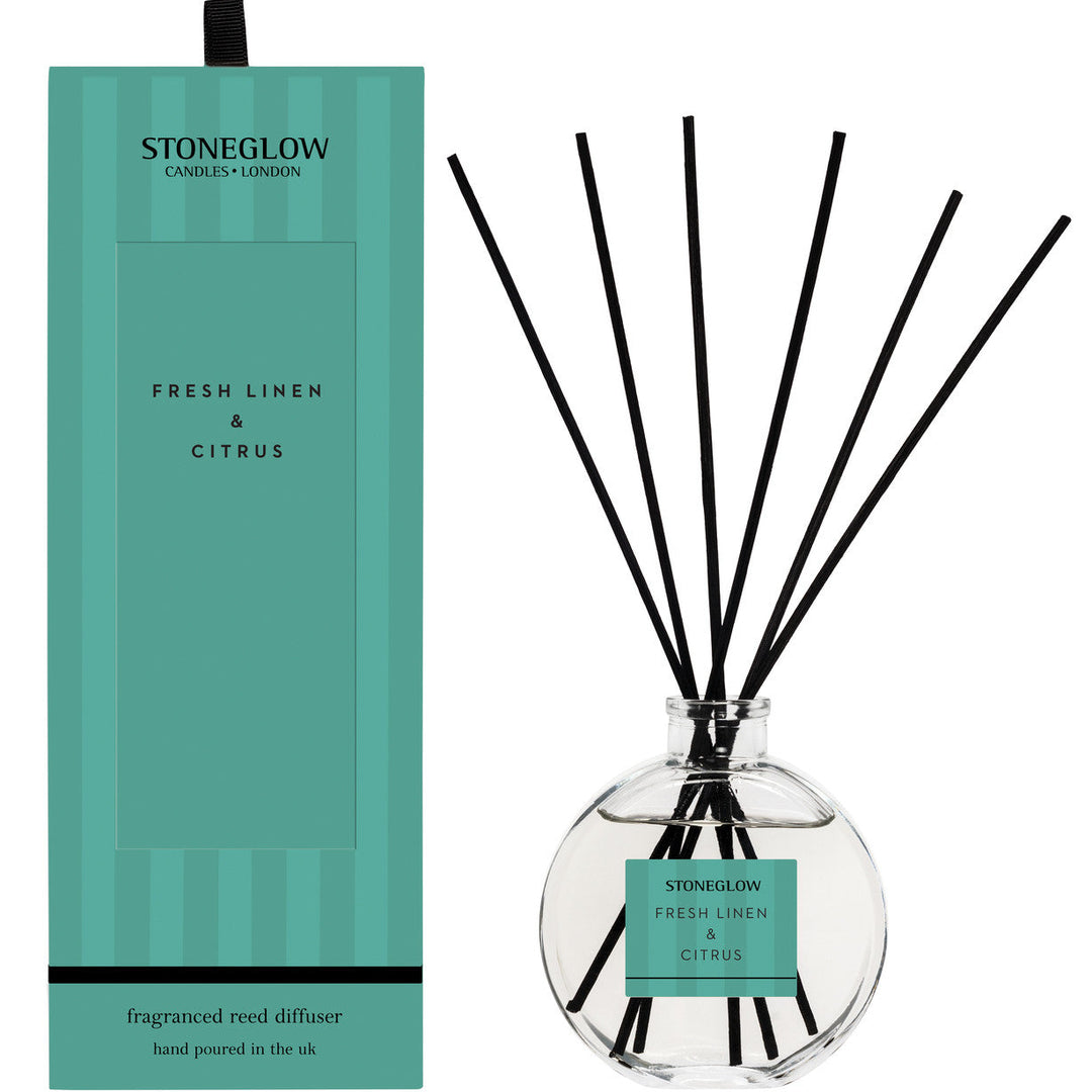 Stoneglow Fresh Linen & Citrus Modern Classics Reed Diffuser - Sugarplum Boutique
