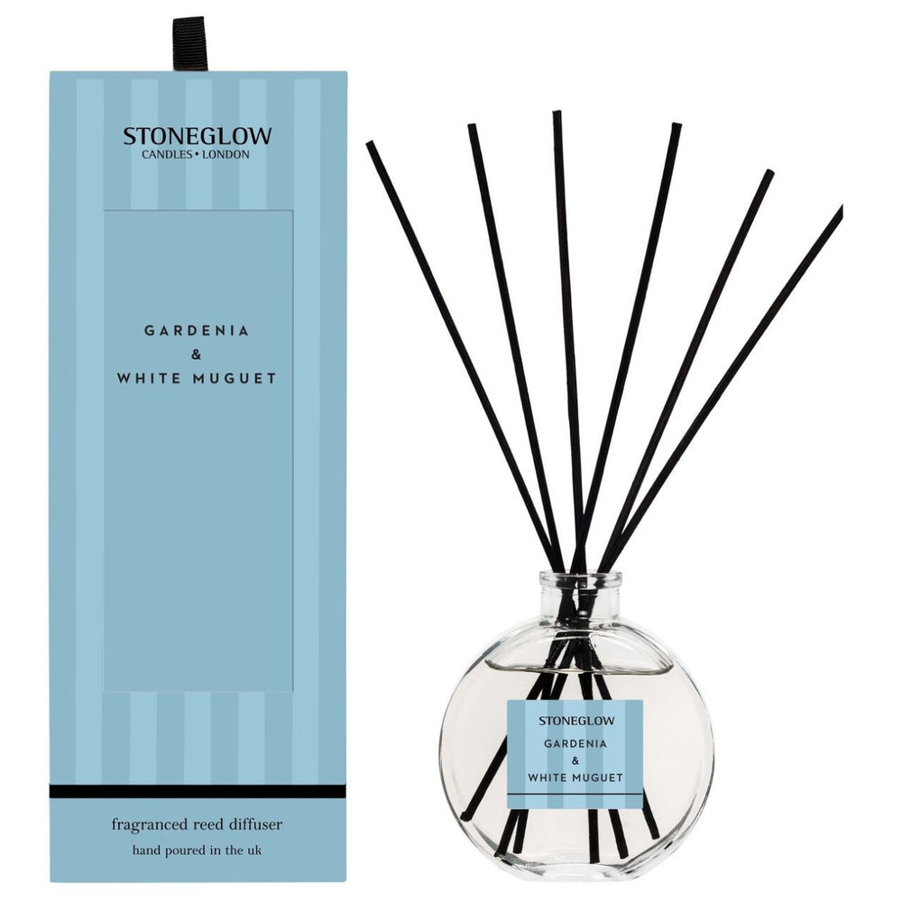 Stoneglow Gardenia & White Muguet Modern Classics Reed Diffuser - Sugarplum Boutique