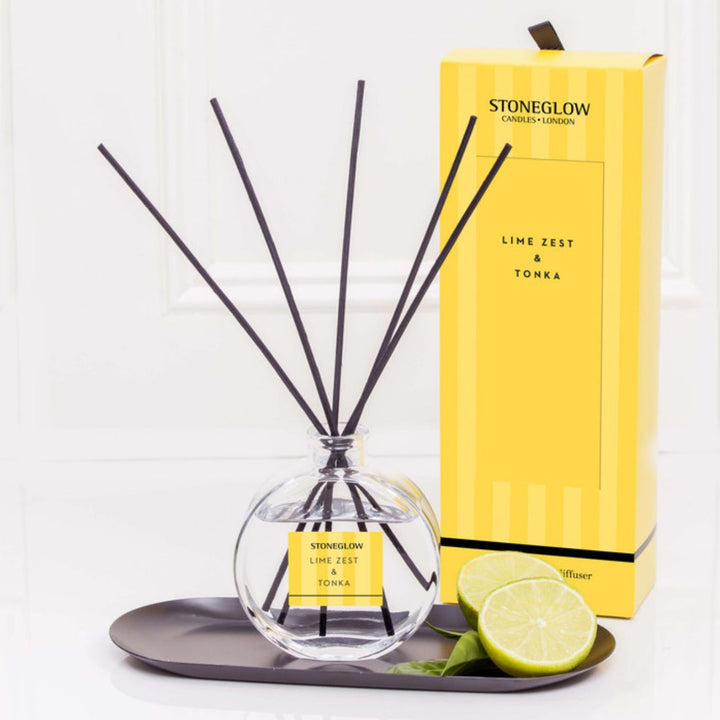 Stoneglow Lime Zest & Tonka Modern Classics Reed Diffuser - Sugarplum Boutique