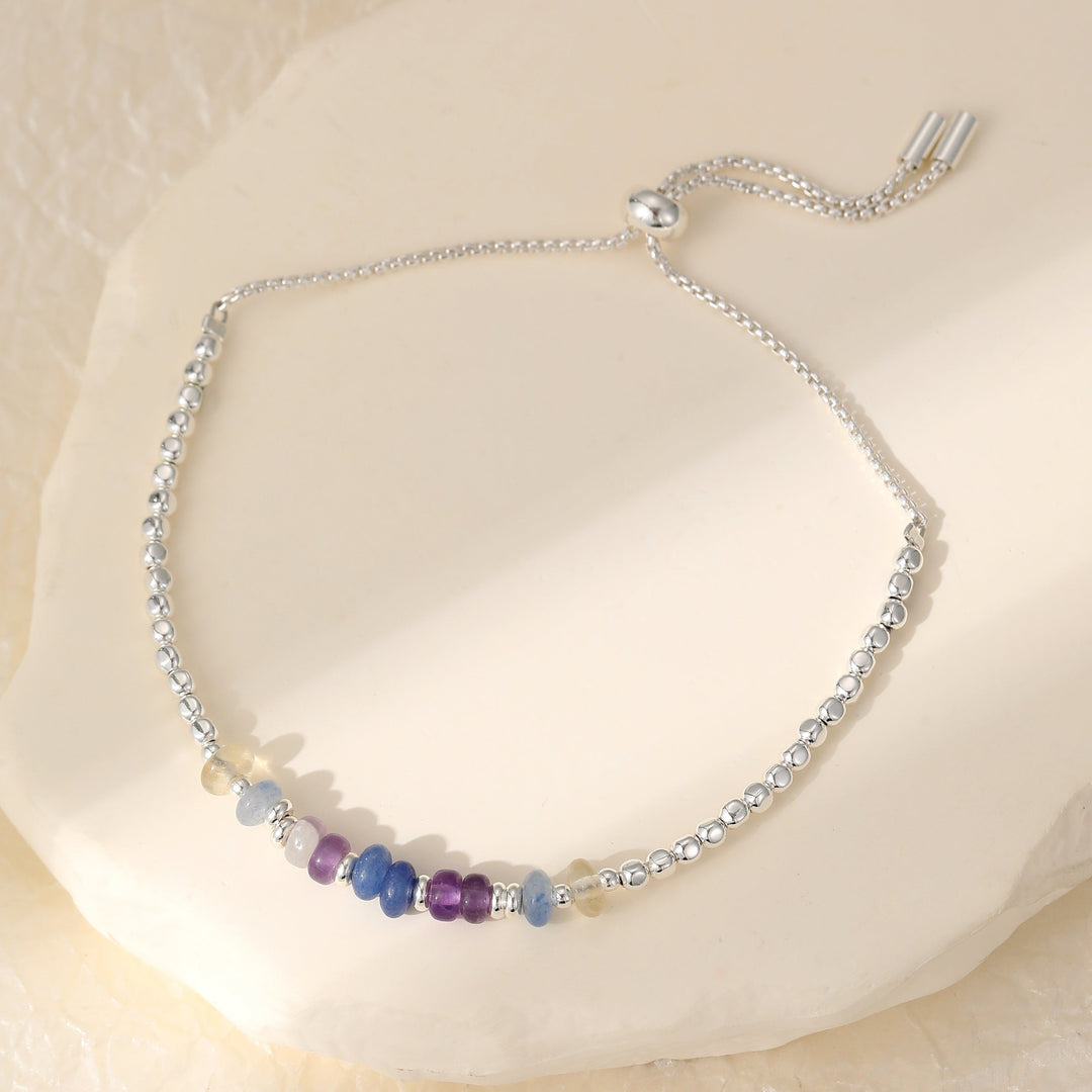 Taunton Tiny Beaded Silver Friendship Bracelet - Sugarplum Boutique