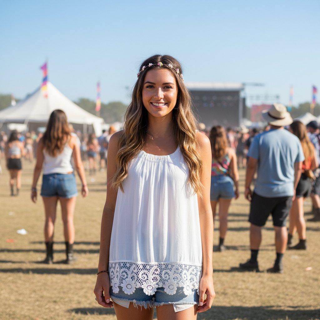 Tessa Crochet Back White Sleeveless Vest Top - Sugarplum Boutique