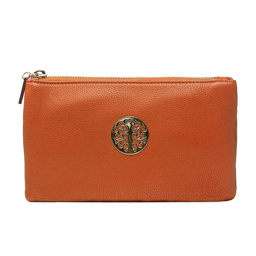 Tree Of Life Brown Faux Leather Handbag - Sugarplum Boutique