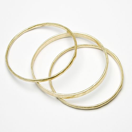 Tyler Gold Triple Burnished Bangle Set - Sugarplum Boutique
