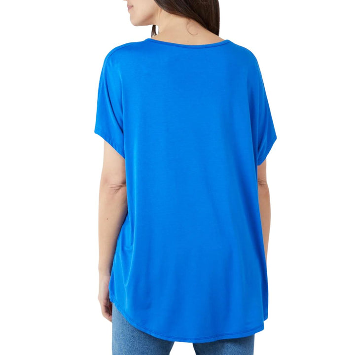 Valeria V Neck T-Shirt Royal Blue - Sugarplum Boutique