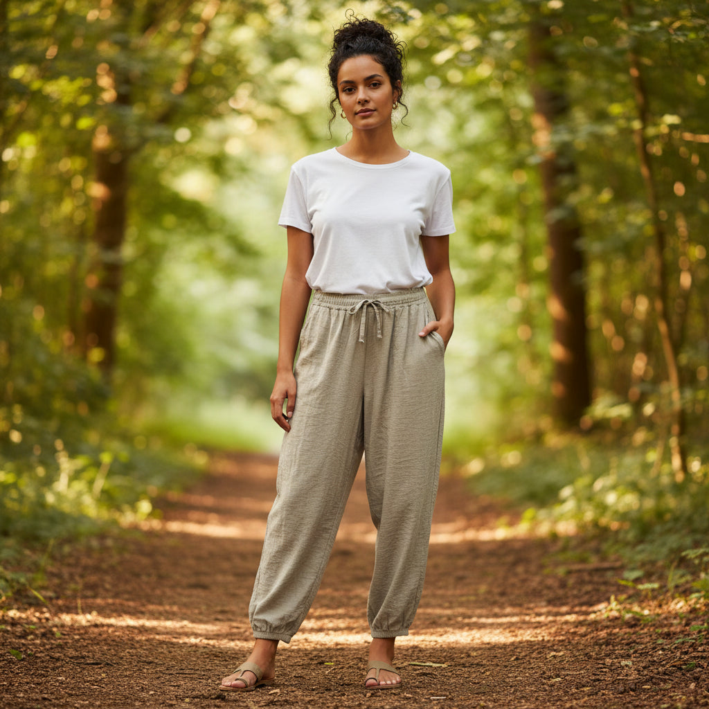 Verity Relaxed Fit Mocha Brown Harem Trousers - Sugarplum Boutique
