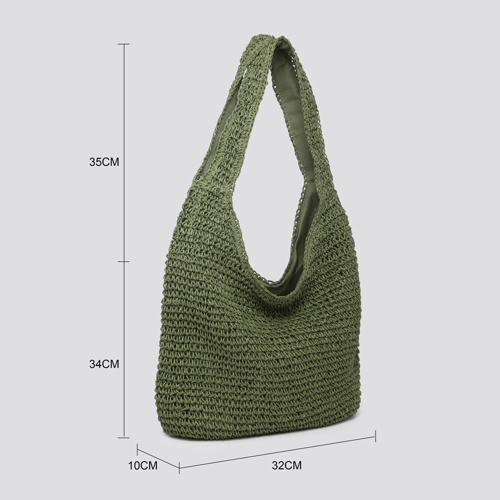 Virginia Summer Woven Tote Style Bag - Sugarplum Boutique