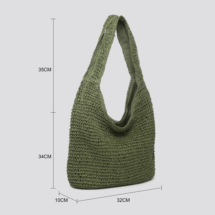 Virginia Summer Woven Tote Style Bag - Sugarplum Boutique