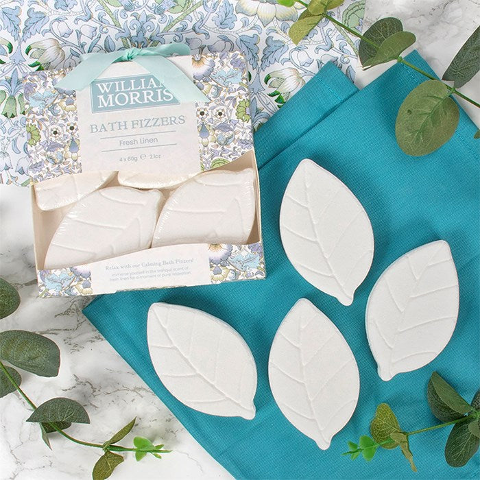 William Morris Bath Fizzers Fresh Linen Blue - Sugarplum Boutique