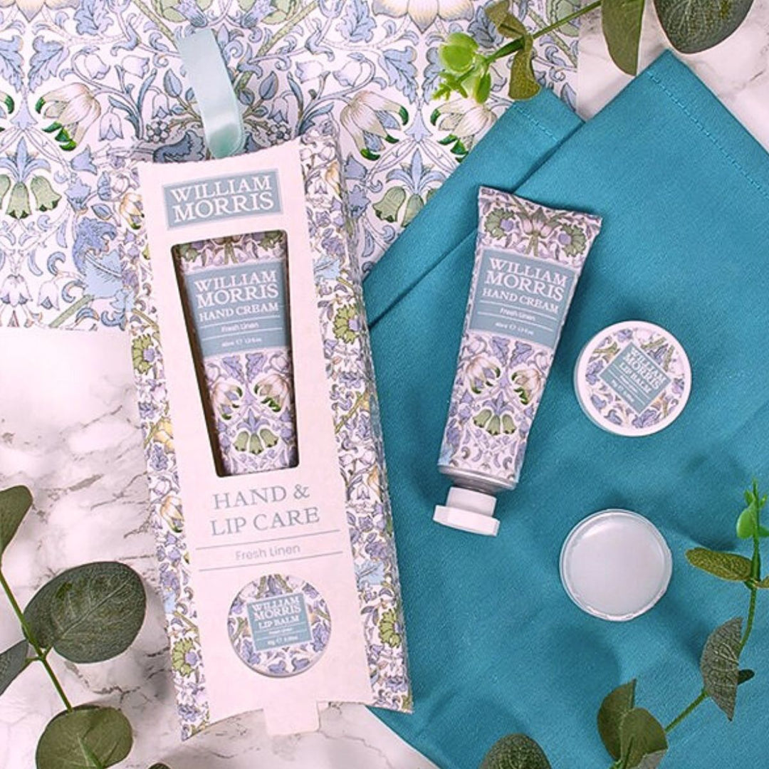 William Morris Hand Cream & Lip Care Fresh Linen Blue - Sugarplum Boutique