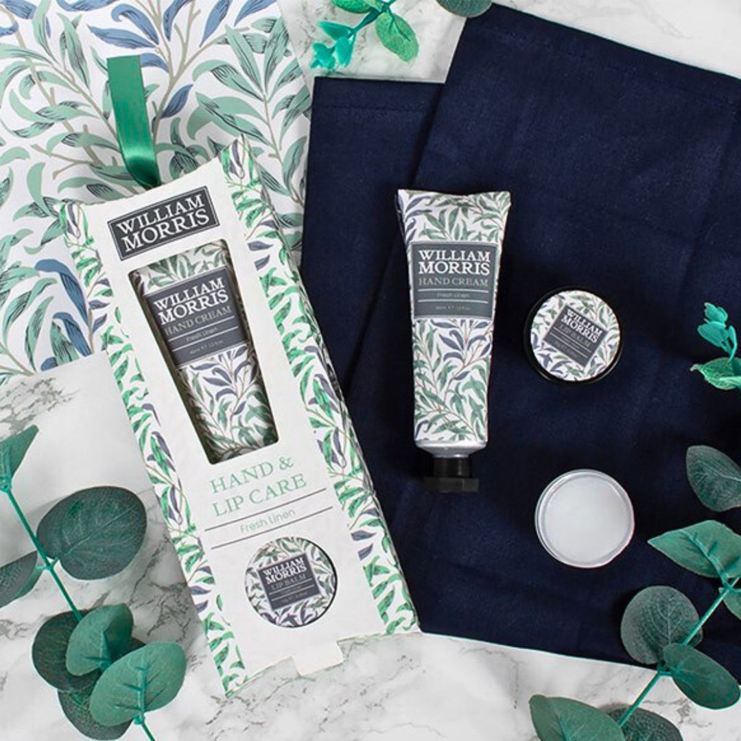 William Morris Hand Cream & Lip Care Fresh Linen Green - Sugarplum Boutique