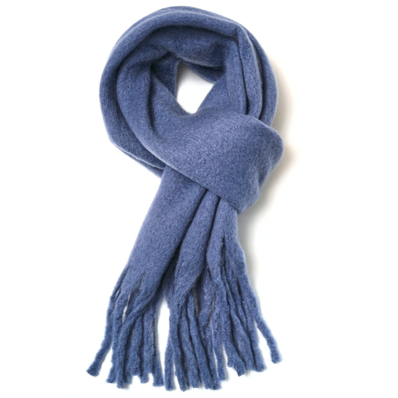 Winnie Winter Scarf Denim  Blue - Sugarplum Boutique