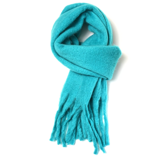 Winnie Winter Scarf Turquoise Blue - Sugarplum Boutique
