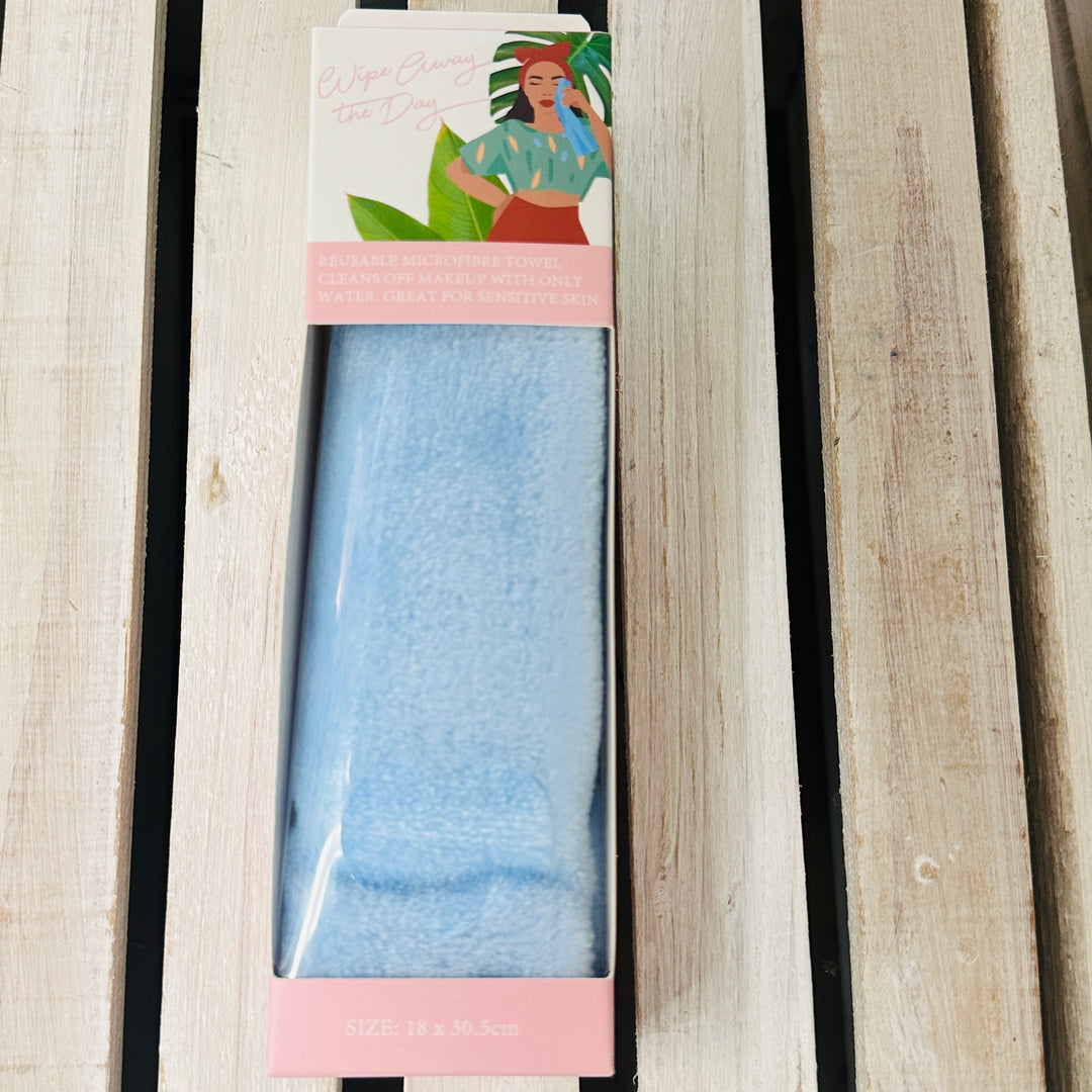 Wipe Away The Day Blue Reusable Microfibre Towel  - Sugarplum Boutique