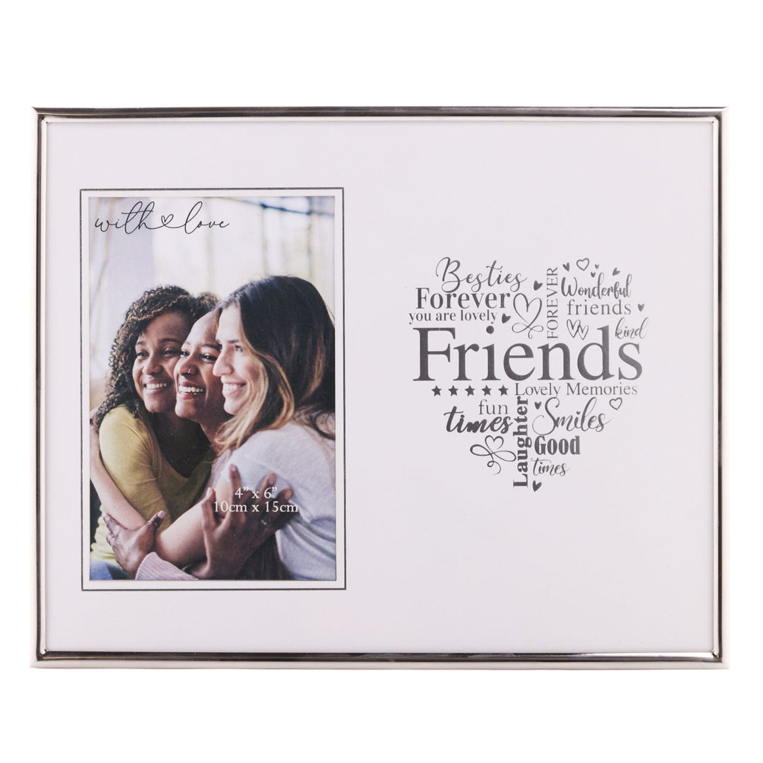 With Love Silver Heart Frame - Friends 6x4" - Sugarplum Boutique