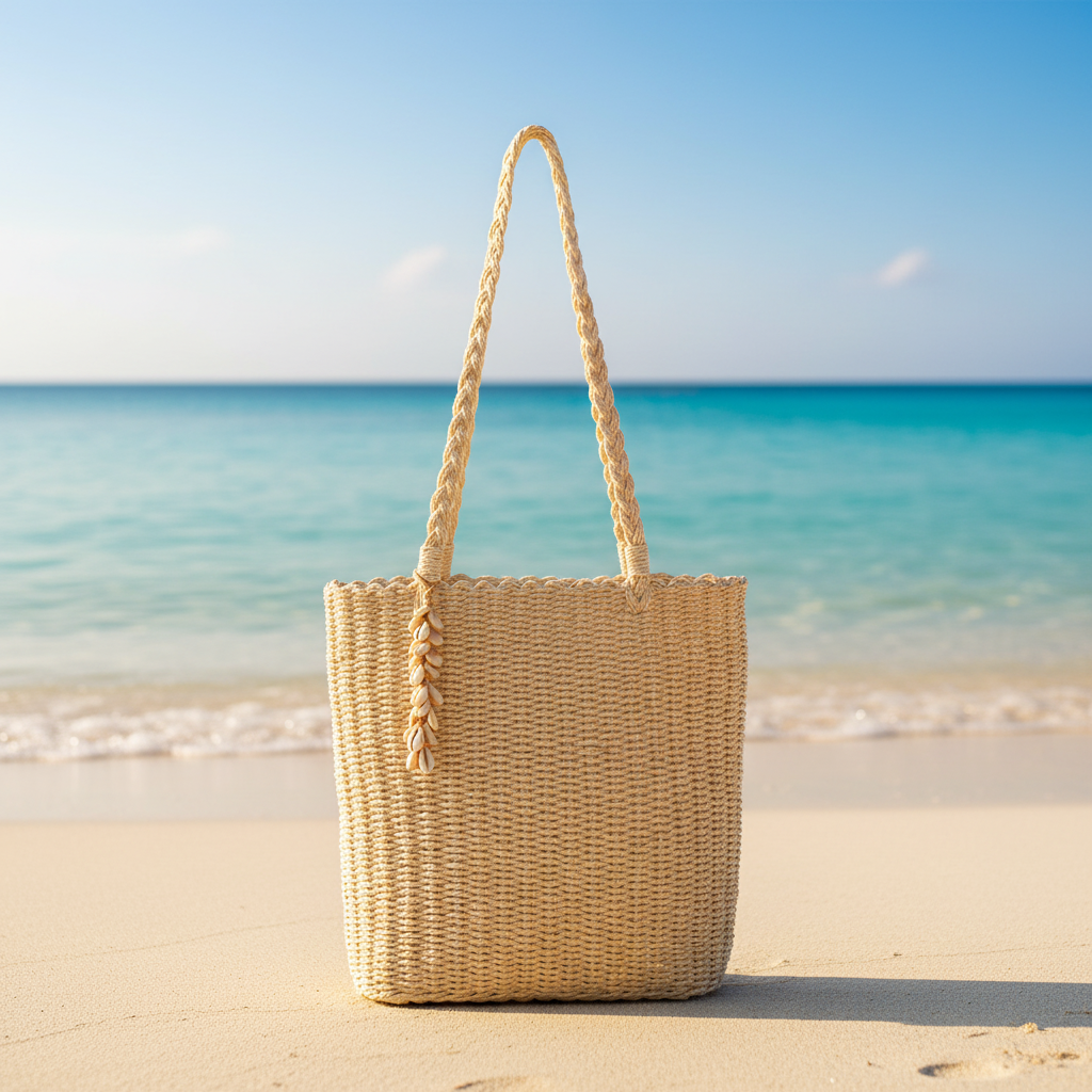 Witterings Stone Basket Weave Tote Bag - Sugarplum Boutique