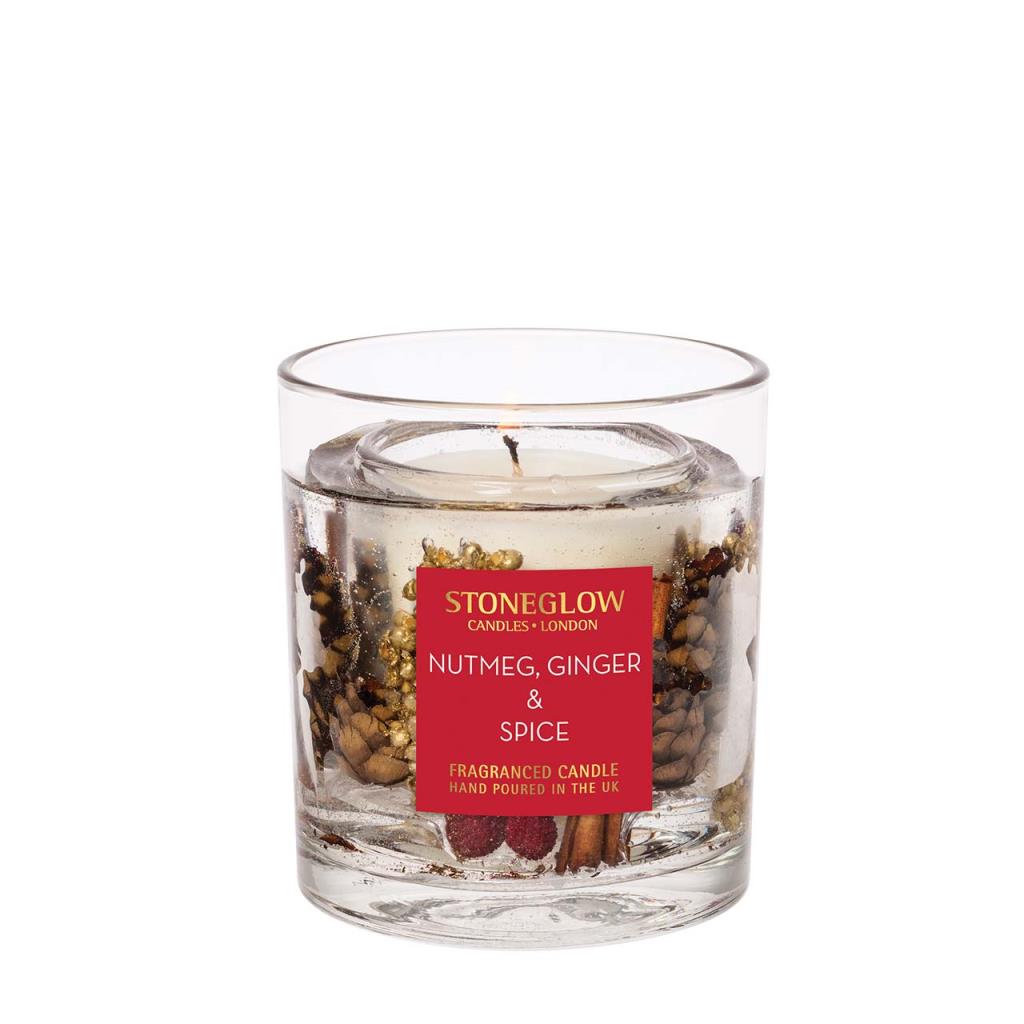 Stoneglow Natural Wax Tumbler Candle Nutmeg Ginger & Spice - Sugarplum Boutique 
